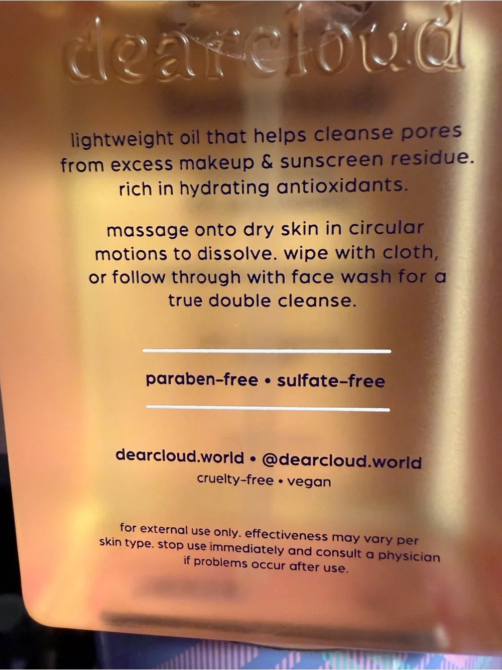 dearcloud NWT Skincare Trio - Youth Collagen Cream, Toner & Detox Cleansing Oil